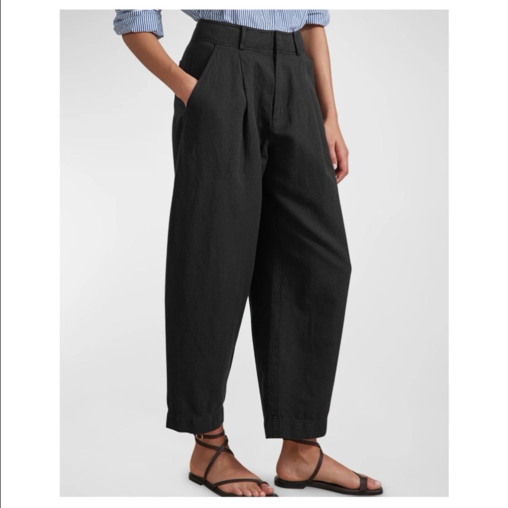 Apiece Apart Black Bari Crop Trousers - Picture 6 of 6
